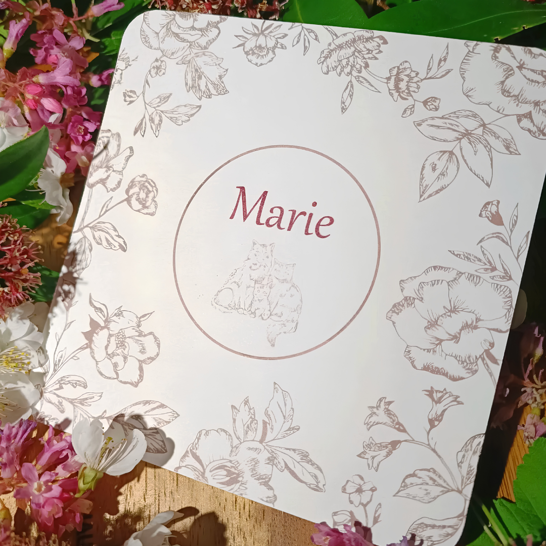 Faire-part de naissance Marie, inspiration toile de Jouy